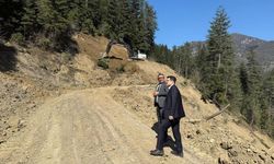 Kastamonu’da çöken yol için sahada inceleme: Çalışmalar sürüyor
