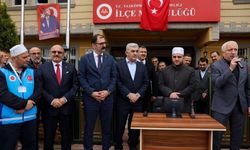 Taşköprü’de 65 hacı adayı dualarla kutsal topraklara uğurlandı