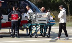 Helikopter yeni doğan bebek için zamanla yarıştı