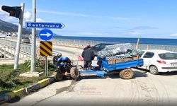 İnebolu’da 'Pat Pat' kazası: Kontrolden çıkan tarım aracı devrildi