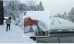 Kastamonu beyaza büründü: Kar kalınlığı 8 santimetreyi aştı