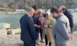 Kastamonu'da Balıkçı Barınağı şantiyesini yerinde incelediler