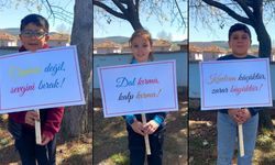 Taşköprü’de miniklerden büyük mesaj: 'Çöpünü değil, sevgini bırak'