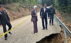 Kastamonu’da yol çökmesi: Kaymakam Çelebi bölgede inceleme yaptı