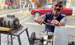 Taşköprü’de bayramın sesi bileme taşından yükseliyor