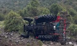Traktör şarampole uçtu! Kontrol kaybı can yaktı
