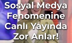 Sosyal medya fenomenine canlı yayında zor anlar!