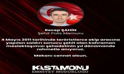 Kastamonu’da şehit polis Recep Şahin yıl dönümünde anıldı