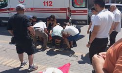 Komşuda motosiklet ile otomobil çarpıştı