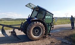 Kaza sonrası şok görüntü! Traktör ikiye ayrıldı