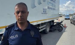 Motosiklet kamyonun tekerleri arasına sıkıştı: Emekli polis hayatını kaybetti