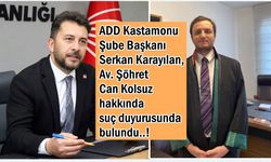 ADD Kastamonu Şube Başkanı Karayılan, suç duyurusunda bulundu