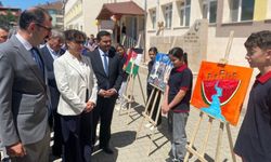 Taşköprü’de Alatarla Ortaokulu yıl sonu resim sergisi açıldı