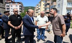 Kastamonu Valisi Dallı Cide'de: Sel felaketinin izleri siliniyor