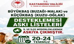 Kastamonu’da hayvancılık destekleri için askı süreci başladı
