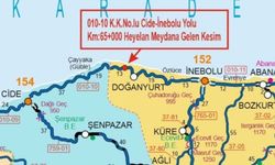 Heyelan nedeniyle Cide-İnebolu yolu ulaşıma kapatıldı