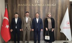 Taşköprü Adliyesi heyetinden Hanönü Kaymakamı Alper Uslu'ya hayırlı olsun ziyareti