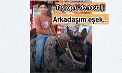 Taşköprü'de nostaljik görüntü: Arkadaşım eşek, eski günlere götürdü