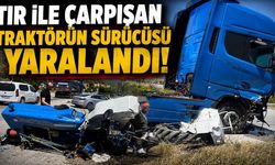 Feci kaza: Tırın çarptığı traktör ikiye bölündü
