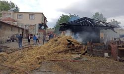 Ambar alevlere teslim oldu: 7 ton buğday kül oldu