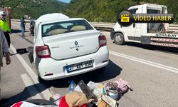 Korku dolu anlar! 1’i Kastamonu plakalı 4 otomobil bir birine girdi: 9 yaralı var