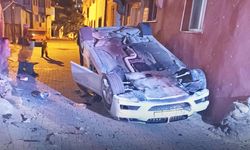 Kastamonu'da gece saatlerinde korkutan takla!