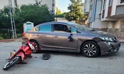 Otomobil ile motosiklet kafa kafaya çarpıştı! 1 yaralı