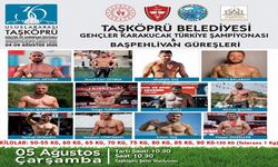 Taşköprü’de er meydanı: Pehlivanlar Taşköprü’de buluştu