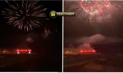 Taşköprü'de havai fişek gösterisi büyüledi