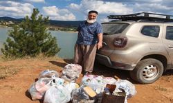 Taşköprü’de muhtardan örnek davranış: Asar Göleti’ni temizledi