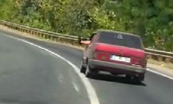 Trafik güvenliğini hiçe saydı! Karabük'te sürücüden şaşkına çeviren hareket