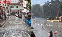 Taşköprü’de gökyüzü bir anda karardı, sağanak bastırdı