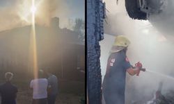 Taşköprü’de iki katlı ahşap bina alevlere teslim oldu