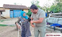 Harun Şen Taşköprü’de dondu kaldı: Nesibe Nine 110 yaşında