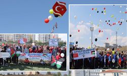 Kastamonu’da uçurtmalar Gazzeli çocuklar için gökyüzüne yükseldi