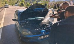 Kastamonu’da seyir halindeki otomobil alev aldı: Facia son anda önledi