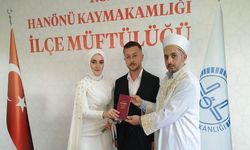 Hanönü de muhtarın mutlu günü: Nikahları Hanönü Müftülüğünde kıyıldı