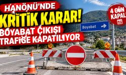 Hanönü'nde kritik karar! Boyabat çıkışı trafiğe kapatılıyor
