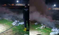 Taşköprü’de çöp yangını paniğe neden oldu