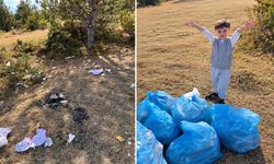 Taşköprü'de minik öğrenciden çevre için örnek davranış