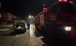 Taşköprü’de park halindeki araçta yangın paniği!