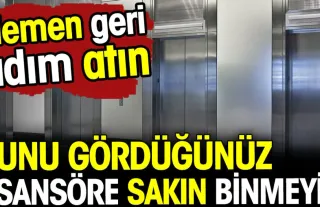 Bir asansörde bunu gördüyseniz sakın binmeyin!!
