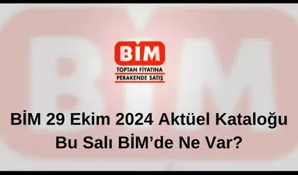 BİM 29 Ekim 2024 Aktüel Kataloğu: Bu Salı BİM’de Ne Var?