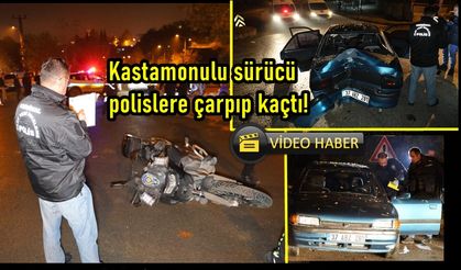 Kahramanmaraş'ta Kastamonulu sürücü dehşeti: Polislere çarpıp kaçtılar! (görüntülü haber)