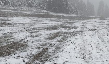 Ilgaz Dağı eteklerinde yoğun kar!