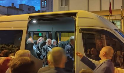 Kastamonu'nun ilçesinde hacılar kutsal topraklara uğurlandı