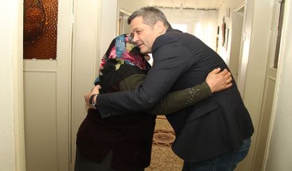 Kastamonu'da şehit annesine duygusal ziyaret