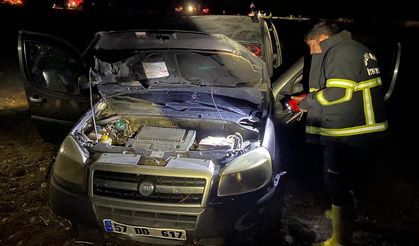 Hafif Ticari Araç Tarlaya Girdi: 1 Yaralı