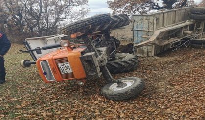Devrilen traktör can aldı: 1 Ölü!