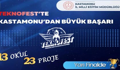 Kastamonu’dan büyük gurur! TEKNOFEST’te 23 proje yarı finale yükseldi
